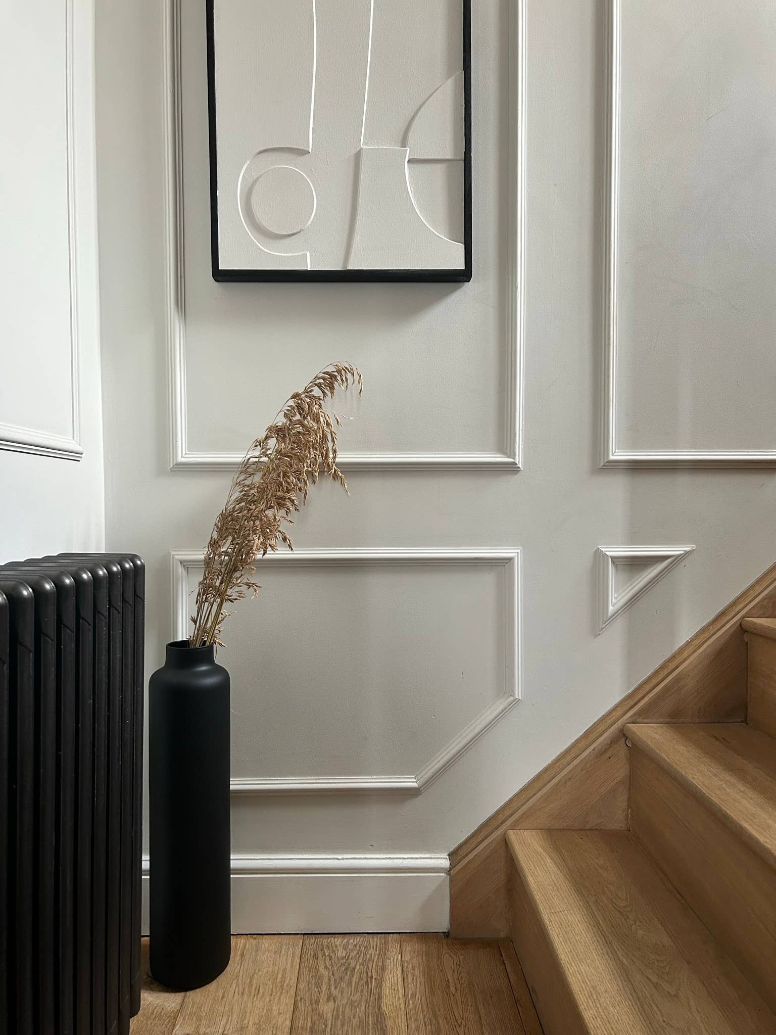 tall black nordic floor vase