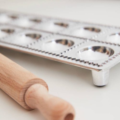 Italian 12-piece Ravioli Mold with Roller