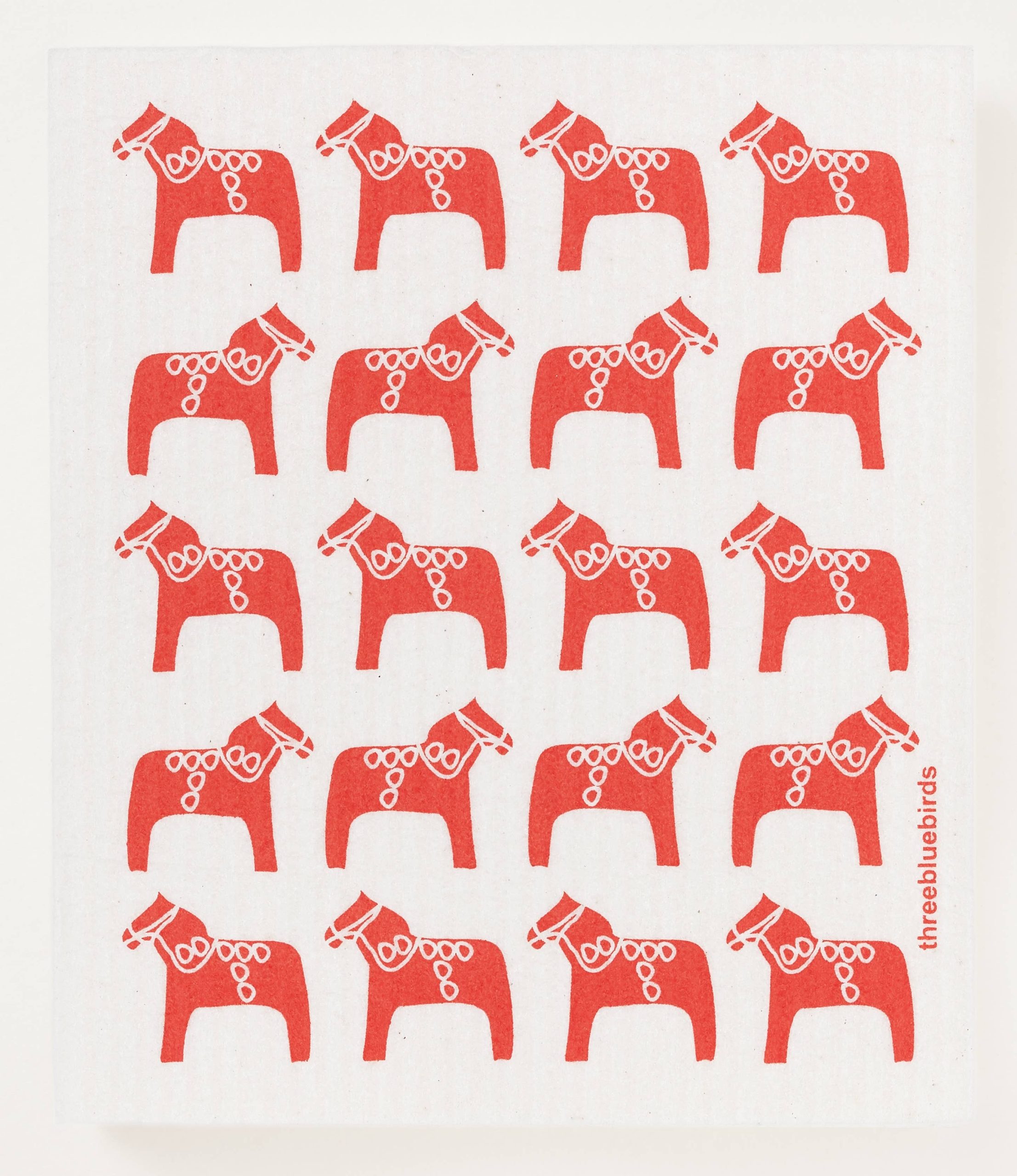 Red Dala Swedish Dishcloth