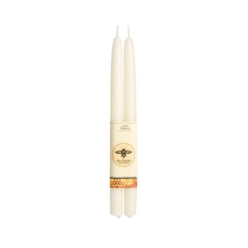 Pure Beeswax Tapers: Ivory