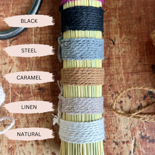 Turkey Wing Hand Broom- Natural: STEEL