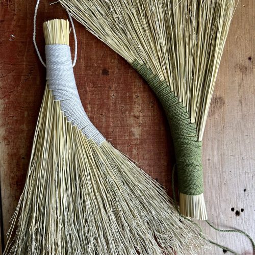 Turkey Wing Hand Broom- Natural: LINEN