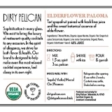 Elderflower Paloma - Organic Cocktail Mixer - 750ml - Mocktail - Skinny - No Preservatives - 100% Organic - Dirty Pelican