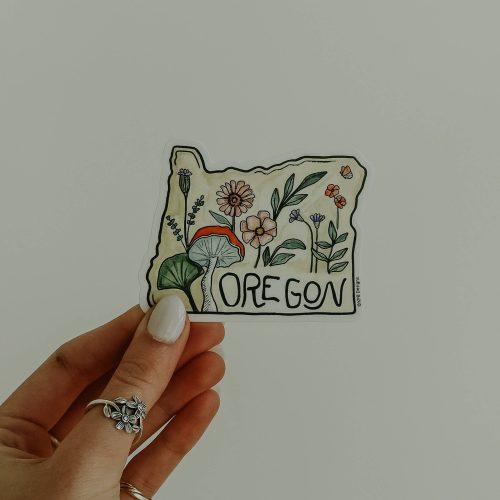 Wildflower Oregon Vinyl Sticker