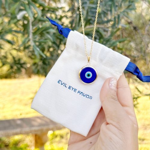 Blue Evil Eye Murano Glass Necklace