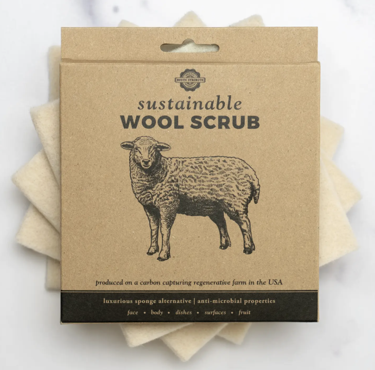 Sustainable wool scrub