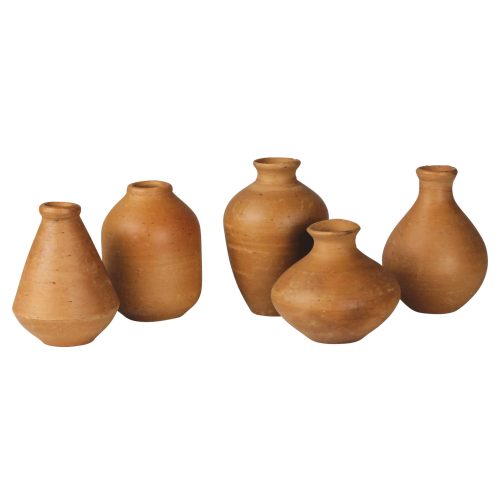 Tiny Terra Cotta Vases - Set of 5