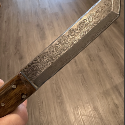 Damascus hand forged knives