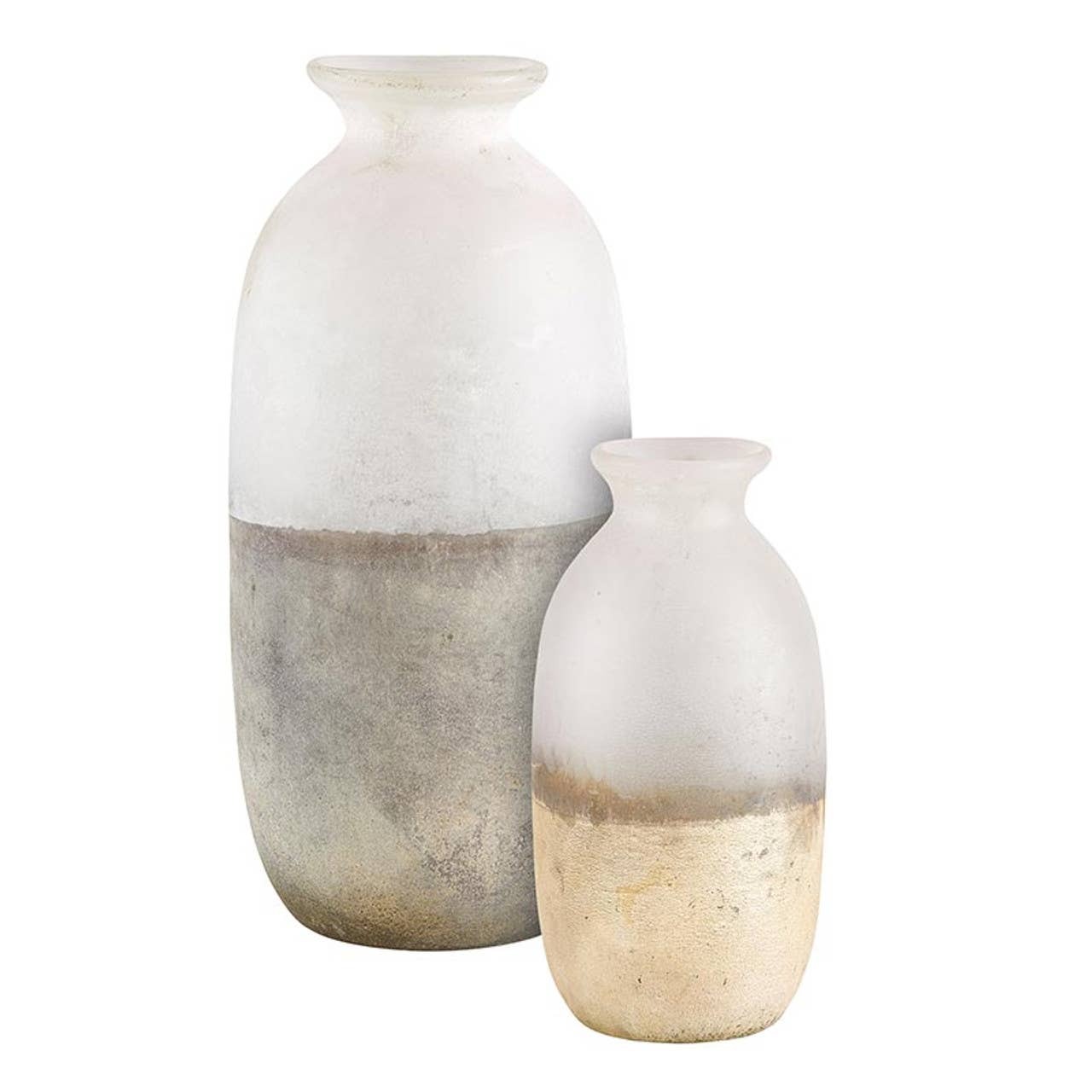 Glass Textured Vase Set