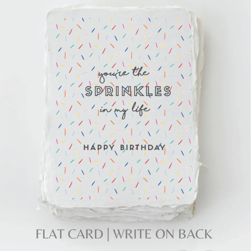 Paper Baristas - You're the Sprinkle | Friendship Birthday Greeting Card: Flat A2 Greeting Card. Blank on Back.