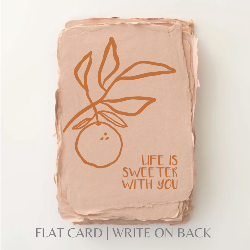 Paper Baristas - Life is Sweeter Valentine's Day | Eco-Friendly Greeting Card: Flat A2 Greeting Card. Blank on Back.