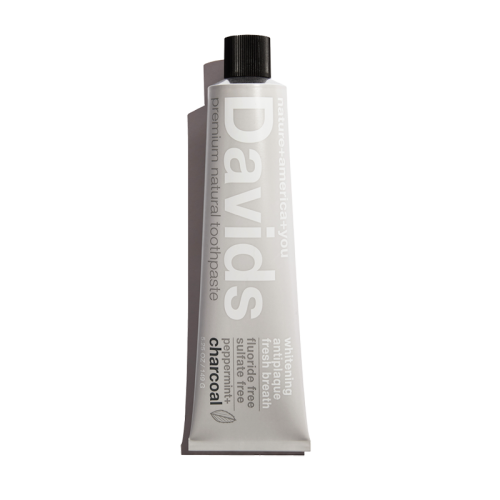 Davids Natural Toothpaste - Davids premium toothpaste / charcoal peppermint