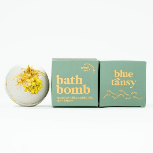 Ginger June Candle Co. -  BLUE TANSY • 100% BOTANICAL BATH BOMB •