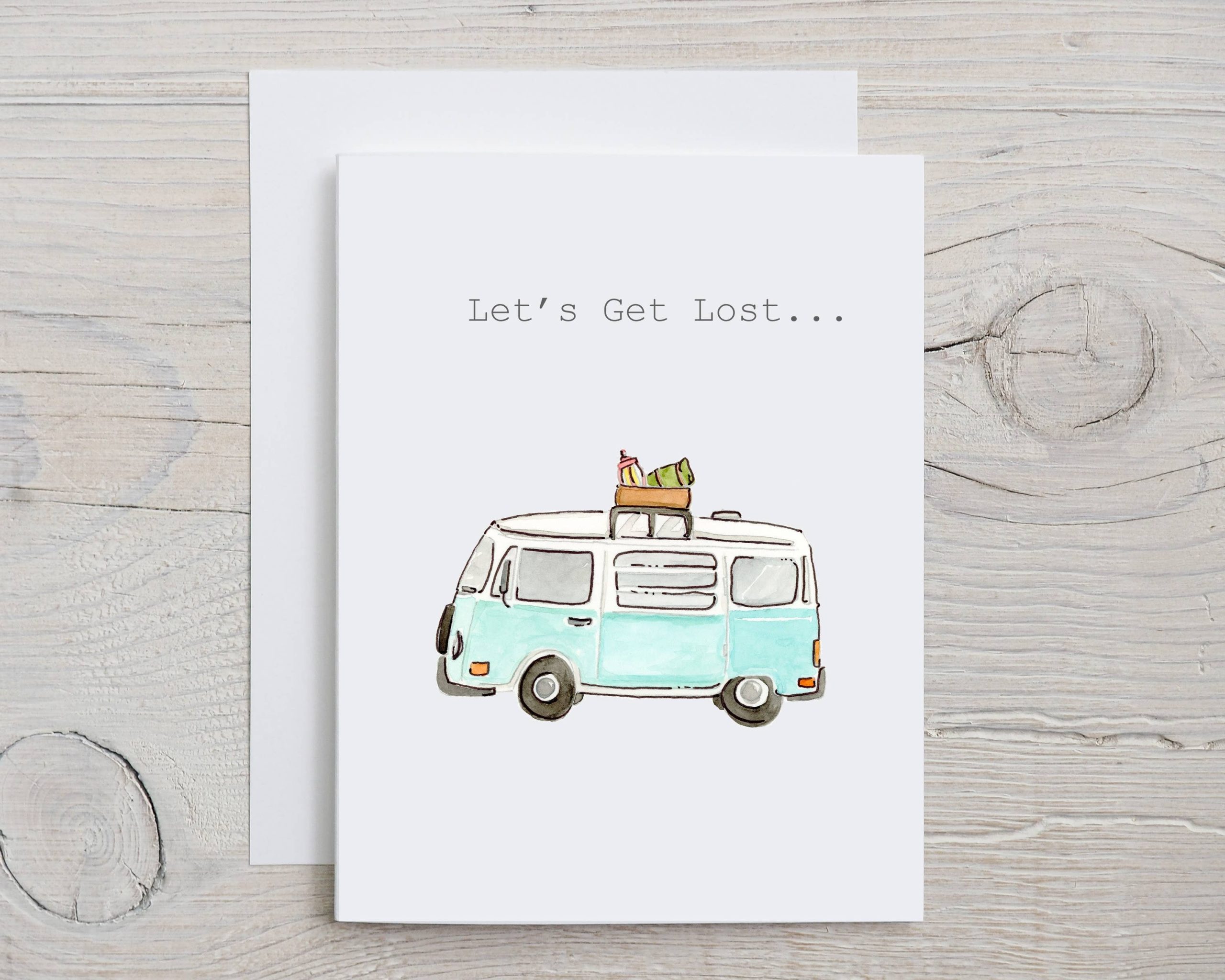 Let's Get Lost Greeting Card