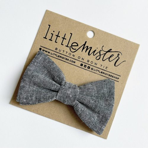 Heather Grey Baby Toddler & Boy Bow Tie