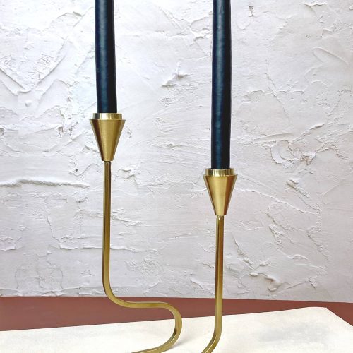 Gold Loop Taper Candle Holder